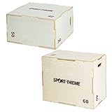 Sport-Thieme Plyo Box Holz | 6 in 1 Sprungbox, Jump Box | In 2 versch. Höhen | Plyometrisches Training, Sprungkrafttraining, Beweglichkeits/Schnelligkeitstrainer | Markenqualität